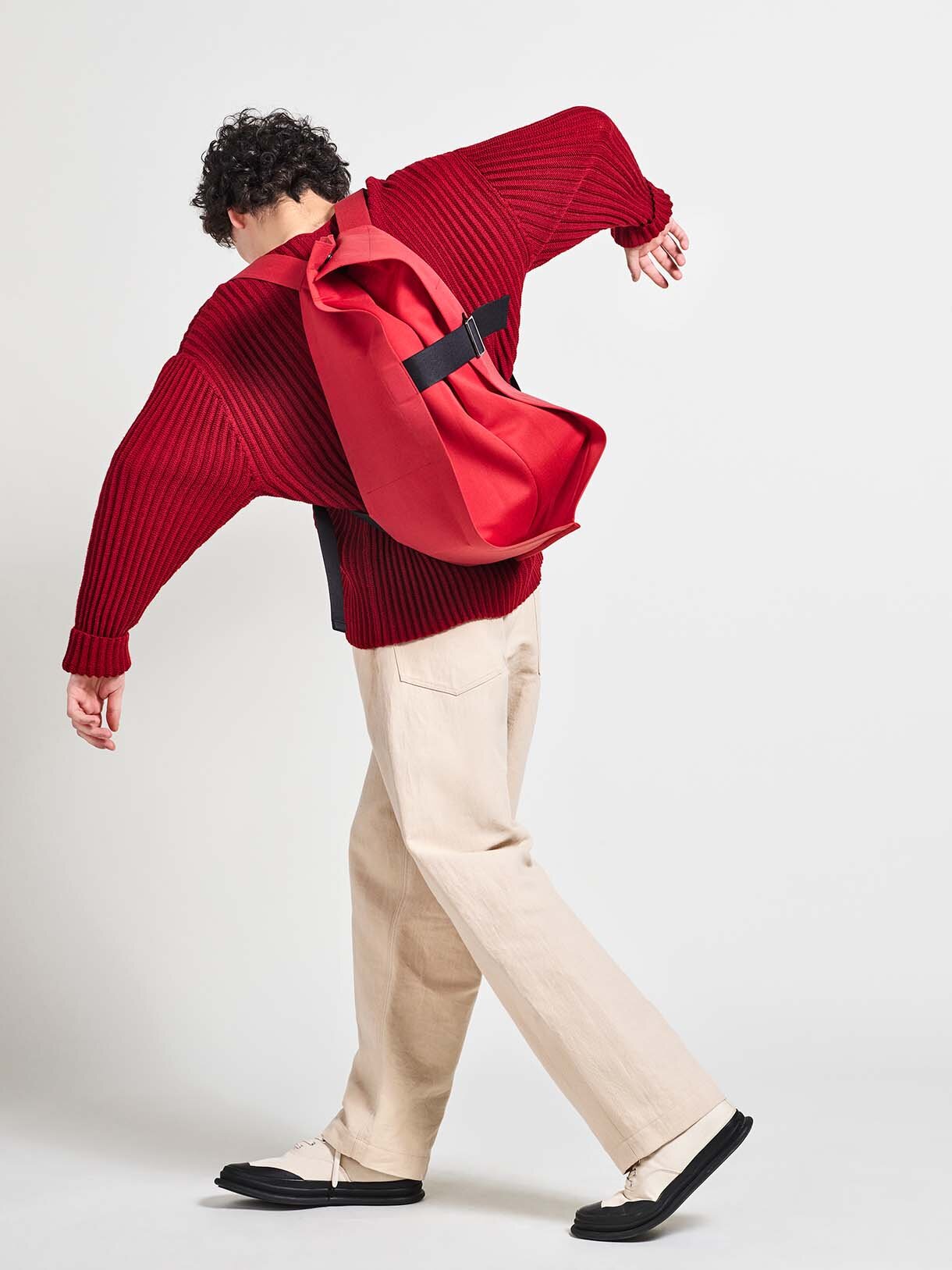 HOMME PLISSE プリーツ ハイネックT ワインレッド Issey Miyake Homme Plisse red pleated top — JAMES VELORIA